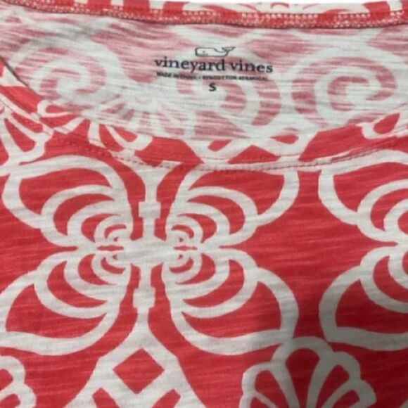 Vineyard Vines Women's S Pink/White Preppy Cotton Tunic Dress - Picture 3 of 7